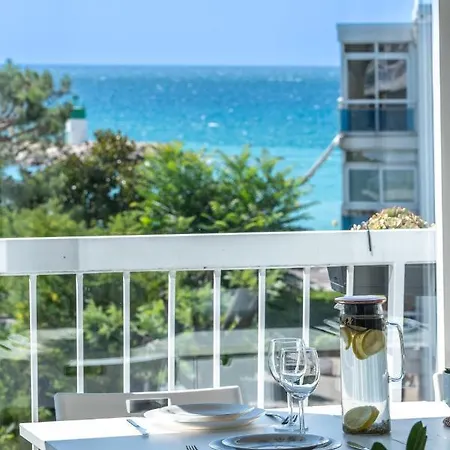 公寓 Mediterranee - Beachfront - Sun And Seaview - Pool - Private Parking